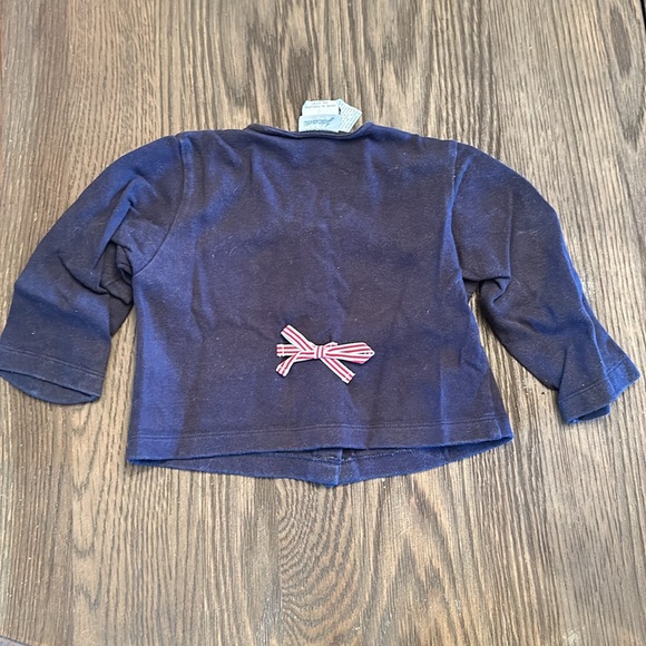 Jacadi navy nautical cardigan size 18 months with bow and anchor buttons - Picture 4 of 4